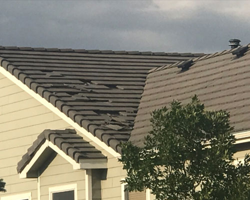 Damaged House Roof